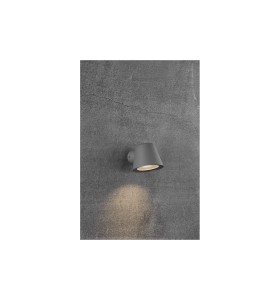 Lampa Ścienna Nordlux GU10 35W Metal Szary na betonowej ścianie.
