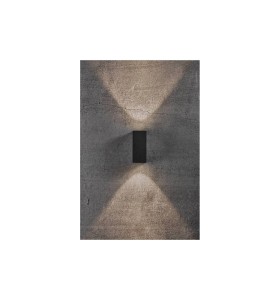 Lampa Ścienna Nordlux LED Aluminium Czarny na betonowej ścianie