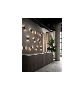 Lampa Ścienna Nordlux LED Aluminium Czarny oświetlająca nowoczesne wnętrze.
