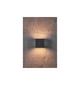 Lampa Ścienna Nordlux LED Aluminium Czarny na ścianie.