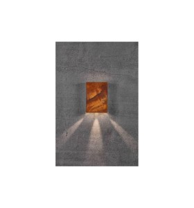 Lampa Ścienna Nordlux LED Metal Corten świecąca na ścianę.