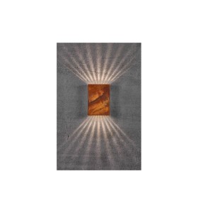 Lampa Ścienna Nordlux LED Metal Corten na betonowej ścianie.