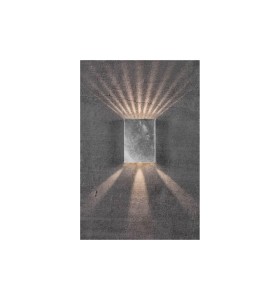 Lampa Ścienna Nordlux LED Srebrny zamontowana na betonowej ścianie.