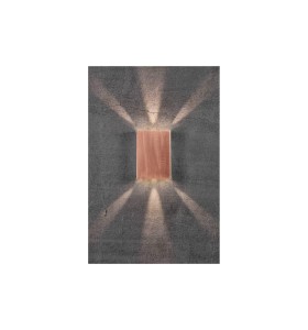 Lampa Ścienna Nordlux LED Miedź prostokątna, światło padające w kilku kierunkach.
