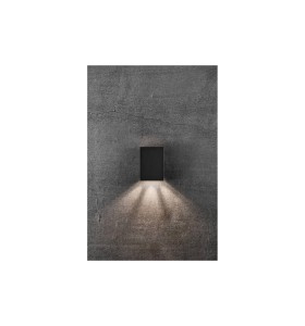 Lampa Ścienna Nordlux LED Aluminium Czarny na betonowej ścianie
