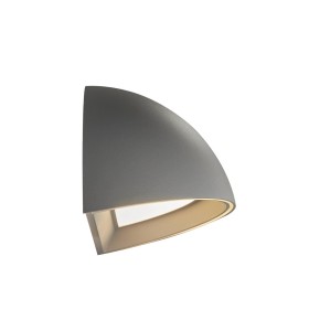 Lampa Ścienna Nordlux LED Aluminium Szary, widok boczny.
