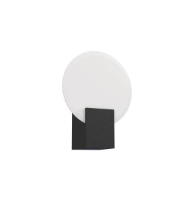 Czarna lampa ścienna Nordlux LED z plastikowym kloszem.