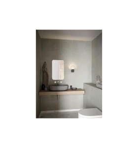 Lampa ścienna Kinkiet Nordlux LED Plastik Czarny w nowoczesnej łazience.
