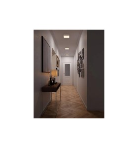 Lampa sufitowa Plafon kwadratowy OJA NORDLUX 1x14,5W LED Biały Tworzywo w korytarzu.