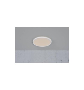 Lampa sufitowa Plafon okrągły OJA NORDLUX LED na szarym tle.