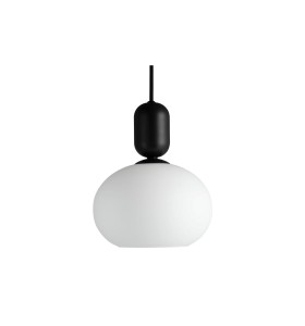 Lampa Wisząca Notti Nordlux E27 40W Czarny z białym kloszem.
