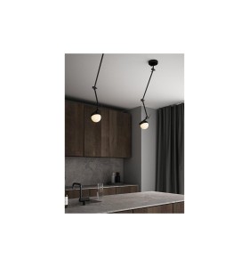 Lampa ścienna Kinkiet Nordlux G9 5W Metal Czarny zamontowana w nowoczesnej kuchni.