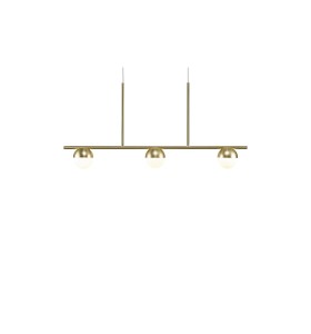 Lampa Wisząca Nordlux G9 5W Metal Mosiądz z trzema źródłami światła.