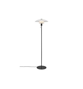 Lampa Podłogowa Nordlux E27 25W Czarny z białym kloszem.