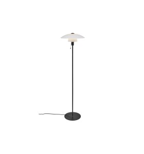 Lampa Podłogowa Nordlux E27 25W Czarny z okrągłym kloszem.