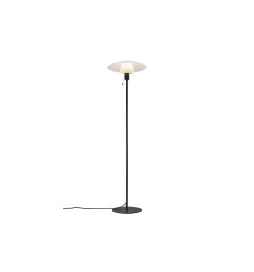 Lampa Podłogowa Nordlux E27 25W Czarny na białym tle.