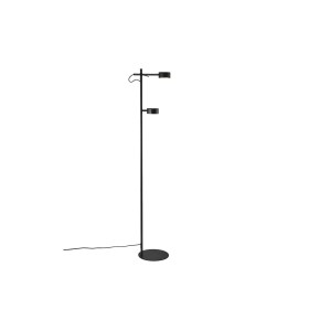 Lampa Podłogowa Nordlux LED Metal Czarny na białym tle.