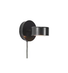 Lampa ścienna Kinkiet Nordlux LED Metal Czarny na białym tle.
