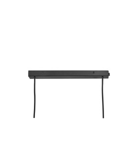 Lampa Wisząca Nordlux LED Metal Czarny - widok z góry na prostokątną, czarną metalową podstawę lampy.