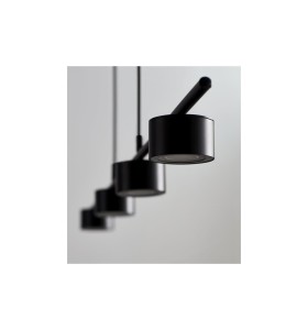 Lampa Wisząca Nordlux LED Metal Czarny z trzema kloszami.