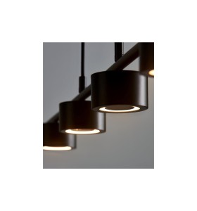 Lampa Wisząca Nordlux LED Metal Czarny, zbliżenie na źródło światła.