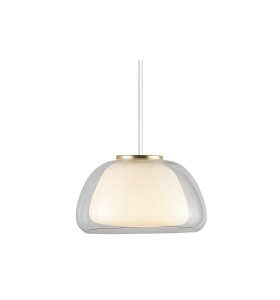 Lampa Wisząca Nordlux E27 40W z białym kloszem.