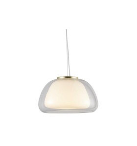 Lampa wisząca Nordlux E27 40W z przezroczystym kloszem.