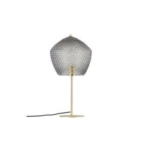 Lampa Stołowa Nordlux E27 40W Mosiądz ze szklanym kloszem.