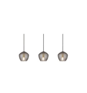 Trzy lampy wiszące Nordlux E14 25W Mosiądz.