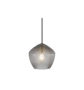 Lampa Wisząca Nordlux E27 40W szklana o diamentowej strukturze.