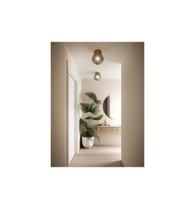 Lampa sufitowa Plafon ORBIFORM NORDLUX w korytarzu.