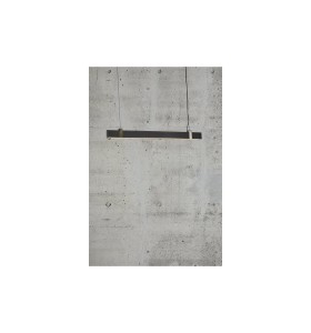 Lampa Wisząca Nordlux LED Metal Czarny na tle betonowej ściany.