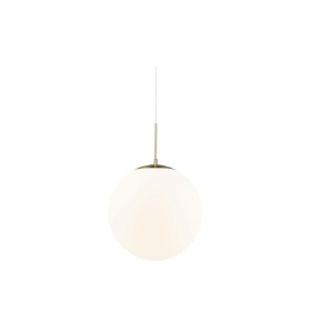 Lampa Wisząca Nordlux E27 25W Mosiądz z kulistym kloszem.