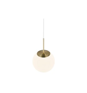 Lampa Wisząca Nordlux E27 25W Mosiądz na białym tle.