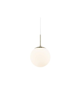 Lampa Wisząca Nordlux E27 25W Mosiądz, kula szklana.