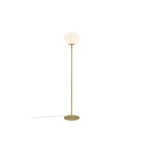 Lampa Podłogowa Nordlux E27 25W Metal Mosiądz stojąca na białym tle
