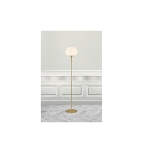 Lampa Podłogowa Nordlux E27 25W Metal Mosiądz w eleganckim wnętrzu.