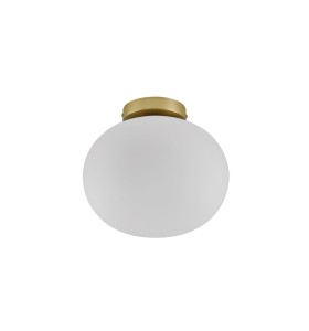 Lampa sufitowa Plafon ALTON NORDLUX 1x25W E27 Beż Szkło z okrągłym, szklanym kloszem.