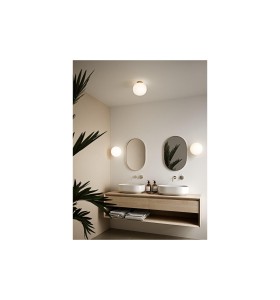 Lampa sufitowa Plafon ALTON NORDLUX 1x25W E27 Beż Szkło w nowoczesnej łazience.