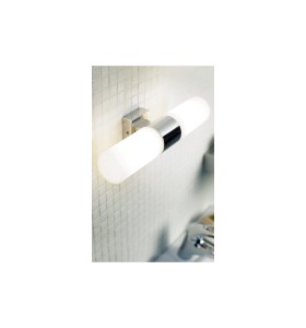 Lampa Łazienkowa Nordlux E14 2X25W Chrom zamontowana na ścianie.