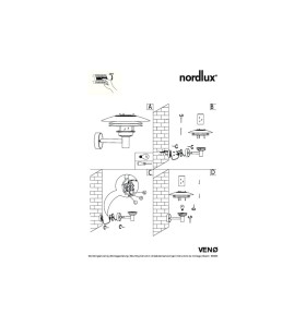 Instrukcja montażu Lampa Ścienna Nordlux E27 60W Miedź.