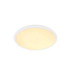 Lampa sufitowa Plafon okrągły OJA NORDLUX 1x38W LED Biały Tworzywo, widok z boku.