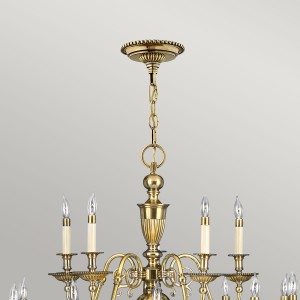 Lampa wisząca Cambridge Elstead Lighting mosiądz złoty.