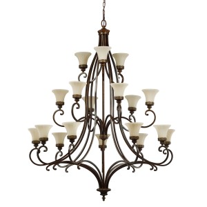 Lampa wisząca/żyrandol Drawing Room Elstead Lighting 18x100W E27 Stal Brązowy.