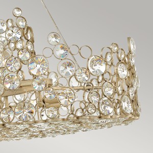 Lampa wisząca/żyrandol Anya Elstead Lighting złoty z kryształkami.