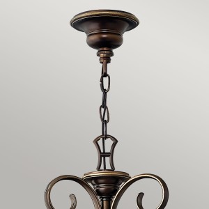 Lampa wisząca Cello Elstead Lighting E27 Stal Brązowy widoczna z bliska.