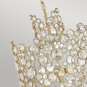 Lampa wisząca żyrandol Anya Elstead Lighting złoty kryształowy.