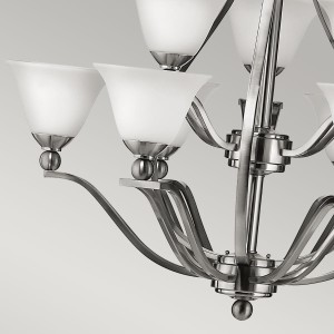 Lampa wisząca/żyrandol Bolla Elstead Lighting 9x60W E27 Stal Srebrny.