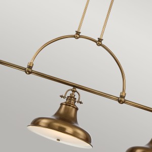 Lampa wisząca/żyrandol Emery Elstead Lighting w kolorze mosiądzu.