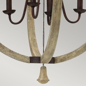 Lampa wisząca żyrandol Middlefield Elstead Lighting, 4-ramienna, stal brązowa.